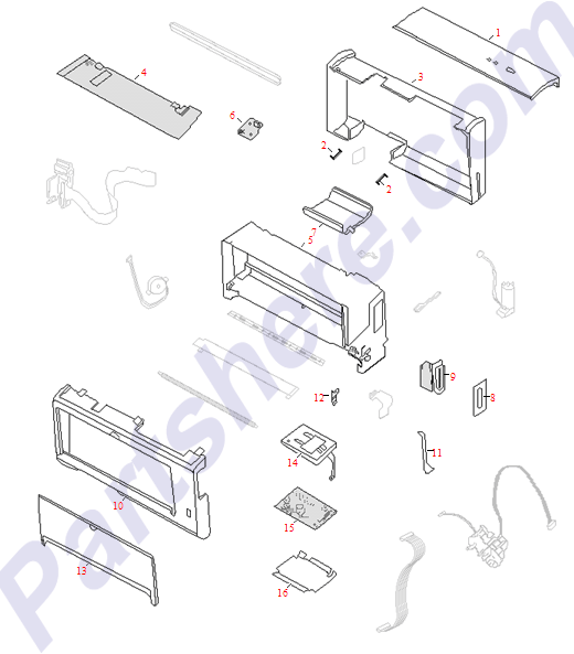 HP parts picture diagram for C2697-67008, C2697-67009, C2697-67010, C2697-67011, C2697-67014, C2697-67015, C2697-67016, C2697-67017, C2697-67018, C2697-67027, C2697-67040, C2697-67004, C2613-00024, C2697-67003, C2697-67005, C2697-67007